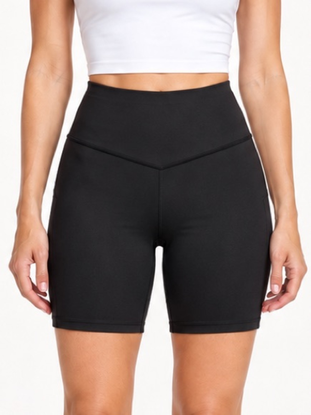 Victorias's Secret VSX Elevate 7" Bike Short 2-Pockets Black Size Large NWT NEW